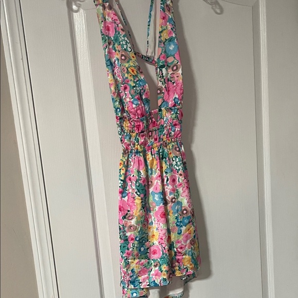Beginning Boutique Colorful Floral Mini Dress - Picture 2 of 5